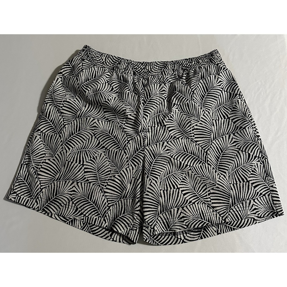Chubbies Swim Trunks Men Medium 5.5" Palm Leaf Pink Lined Compression Shorts